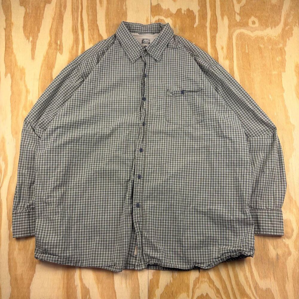 Vintage Y2K Timberland Plaid Button Down Shirt – Green/Grey – Men’s XXL